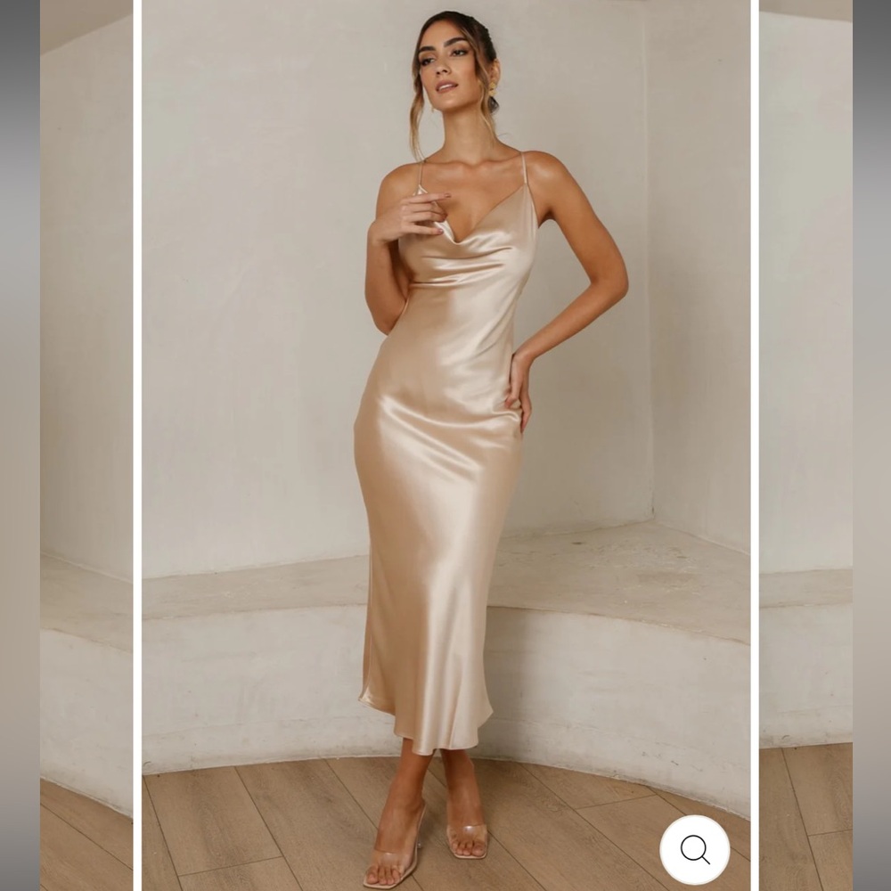 NWT JAUS Sophia Cowl Midi Dress